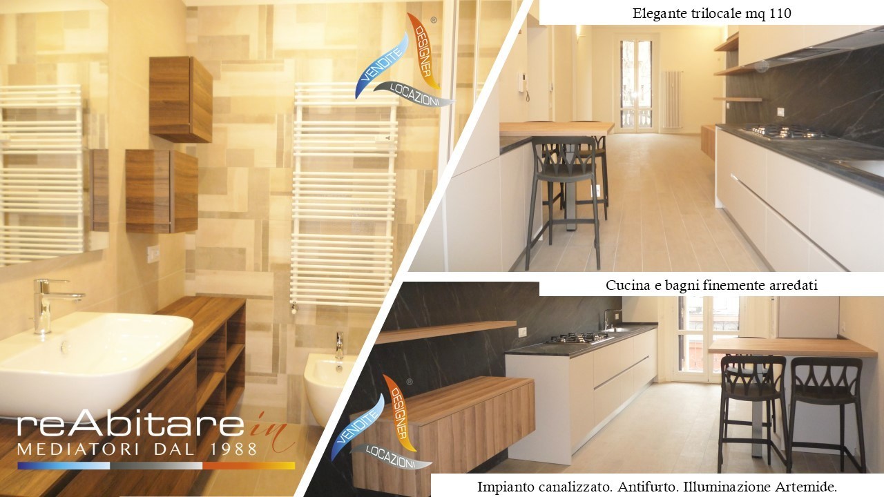 Corso Sempione – Trilocale finemente ristrutturato con arredi su misura